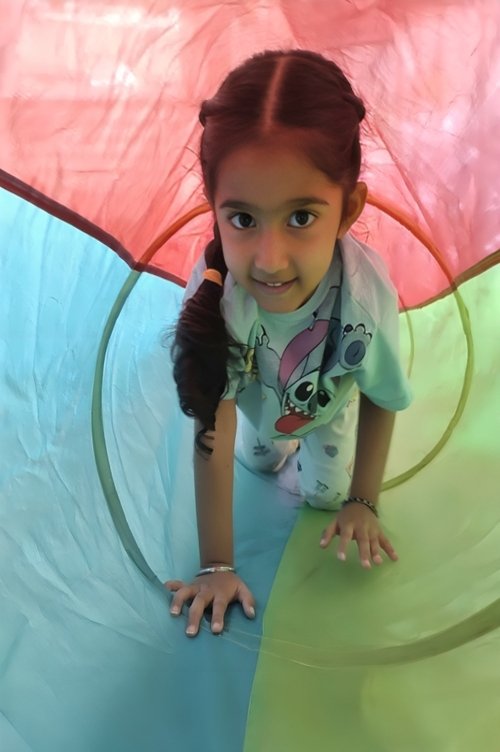 girl playing